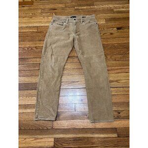 J. Crew Mercantile Mens Corduroy Pants Size 31x30 Tan Flex Stretch Flat Front